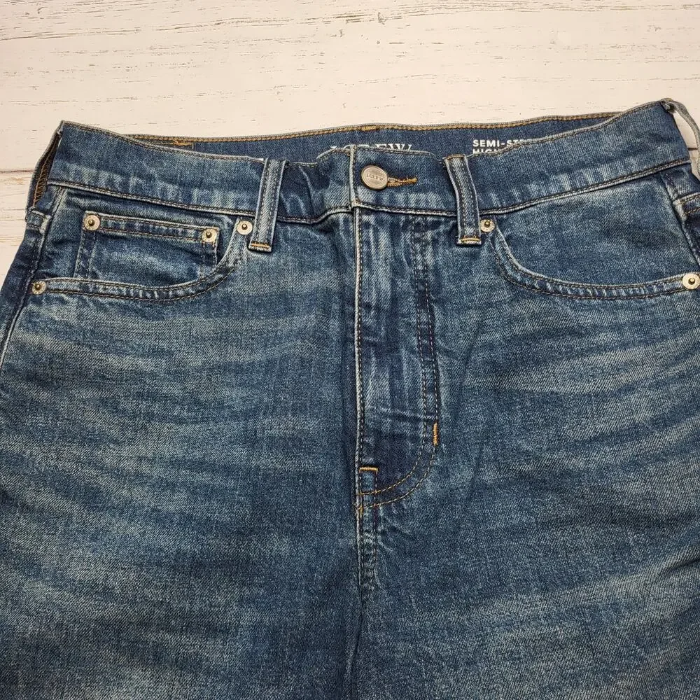 J Crew Tall Vintage Flare Jeans Semi Stretch High Rise Medium Kate Wash 28T